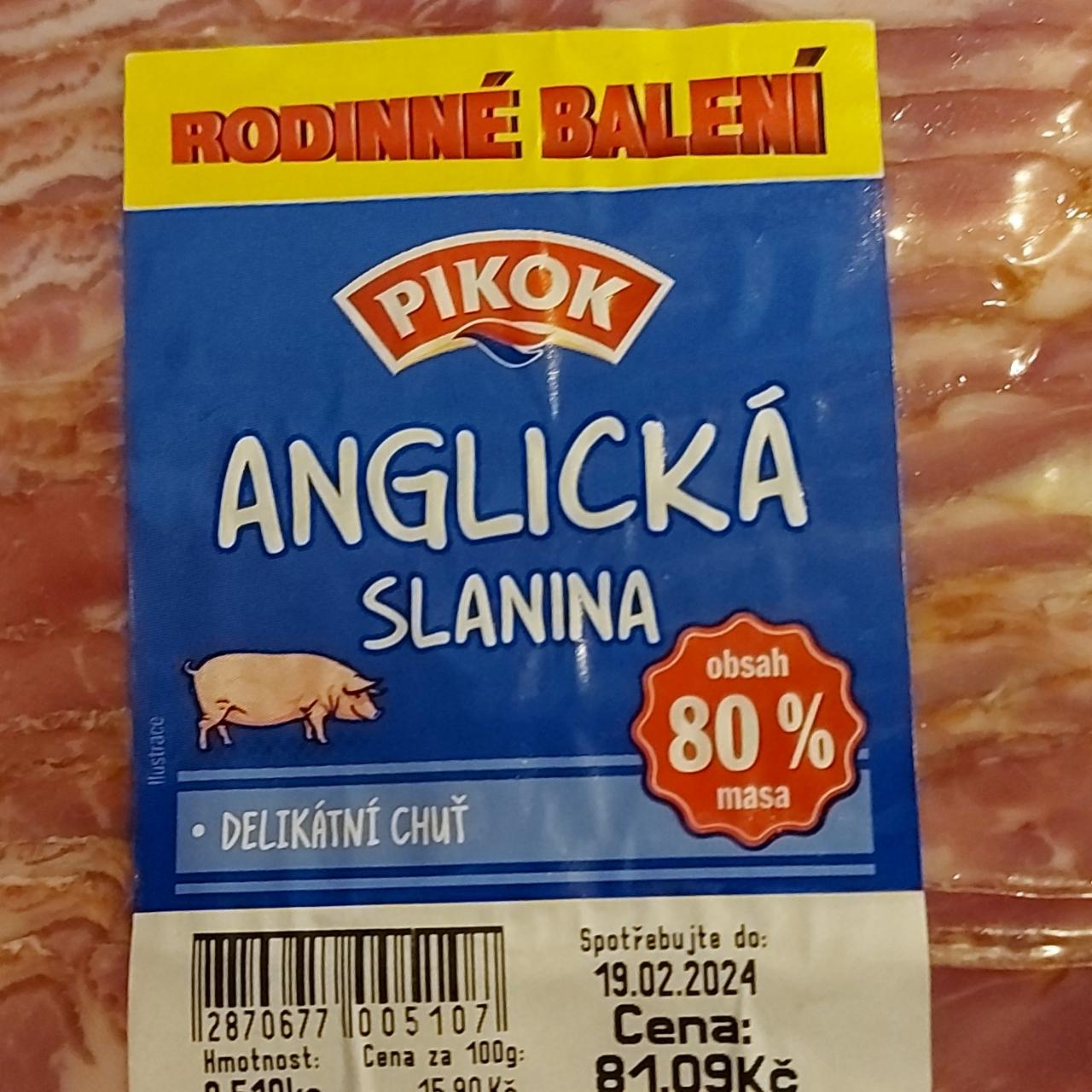 Fotografie - anglická slanina 80% Pikok