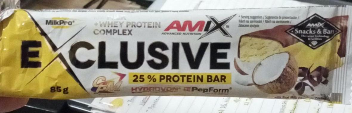 Fotografie - Exclusive protein bar AMIX 85g kokos,ananas