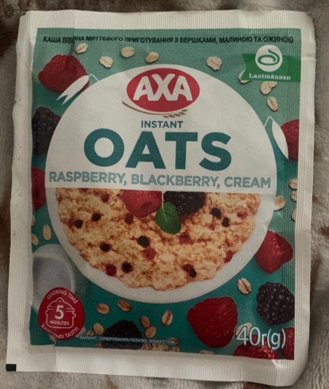 Fotografie - Instant Oats Raspberry, blackberry, cream Axa