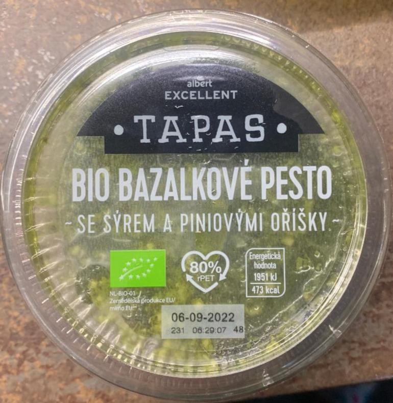 Fotografie - Tapas Bio bazalkové pesto se sýrem a piniovými oříšky Albert Excellent