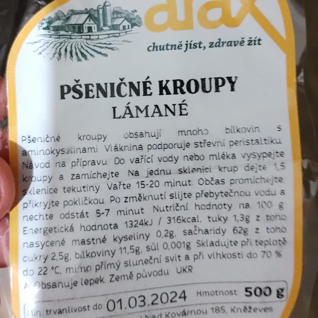 Fotografie - Pšeničné kroupy lámané Arax