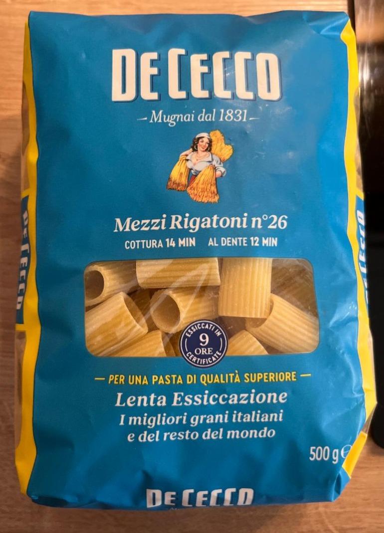 Fotografie - Mezzi Rigatoni n°26 De Cecco