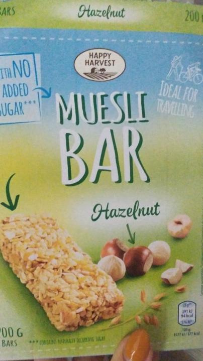 Fotografie - Muesli Bar Hazelnut Happy Harvest