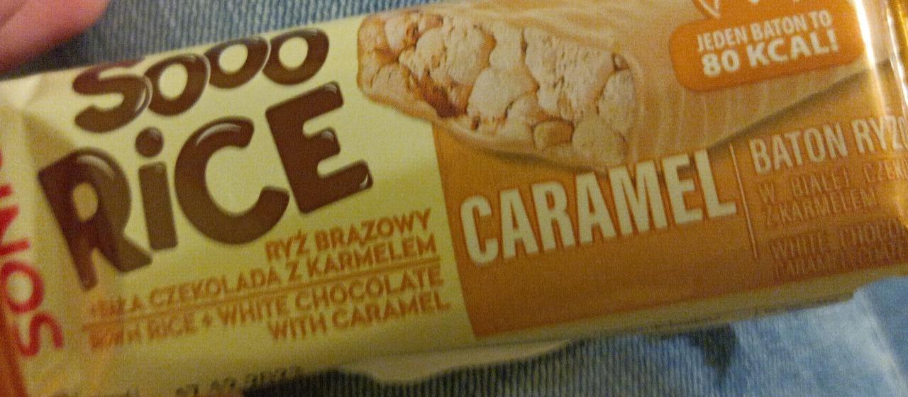 Fotografie - Sooo Rice Caramel Baton ryżowy w czekoladzie białej z karmelem Sonko