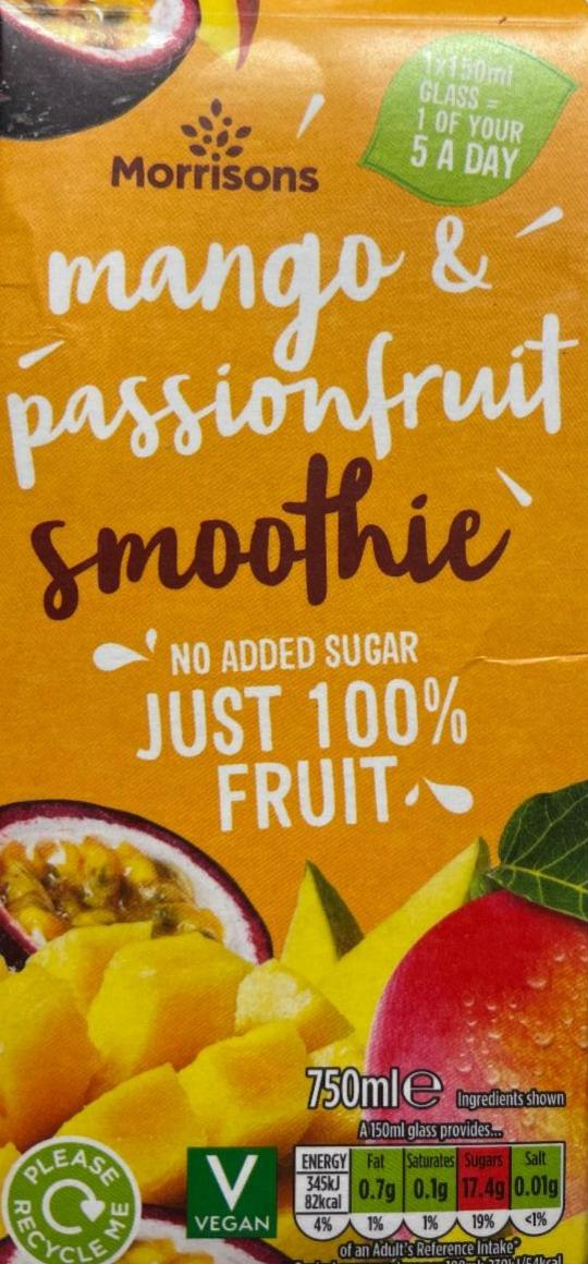 Fotografie - Mango & passionfruit smoothie Morrisons