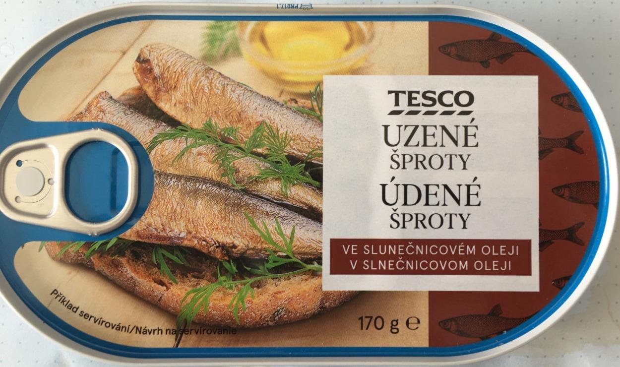 Fotografie - Uzené šproty v slunečnicovém oleji TESCO