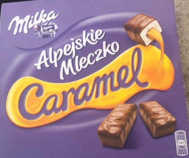 Fotografie - caramel alpejskie mleczko Milka