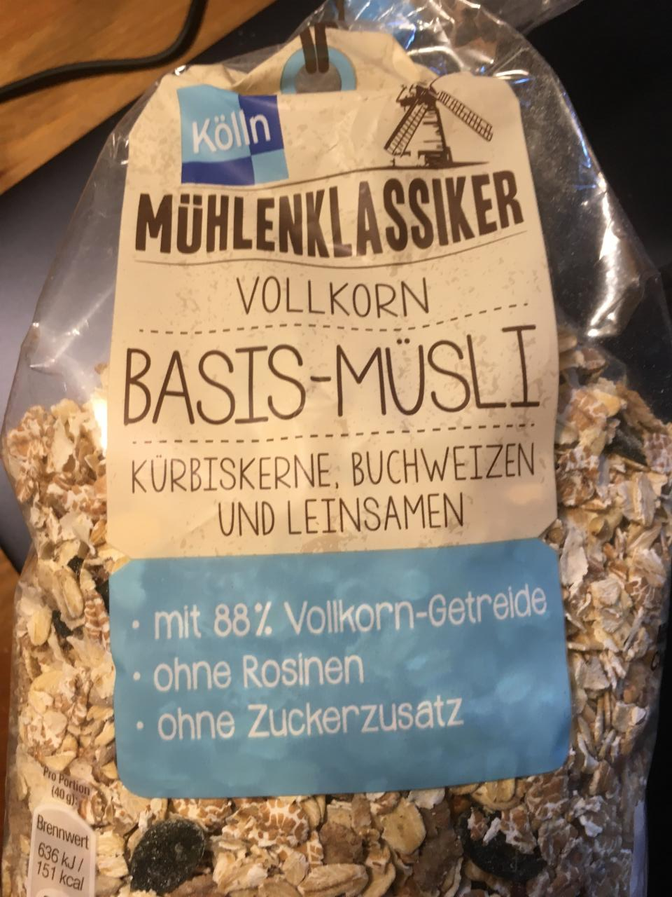 Fotografie - Vollkorn Basis Müsli