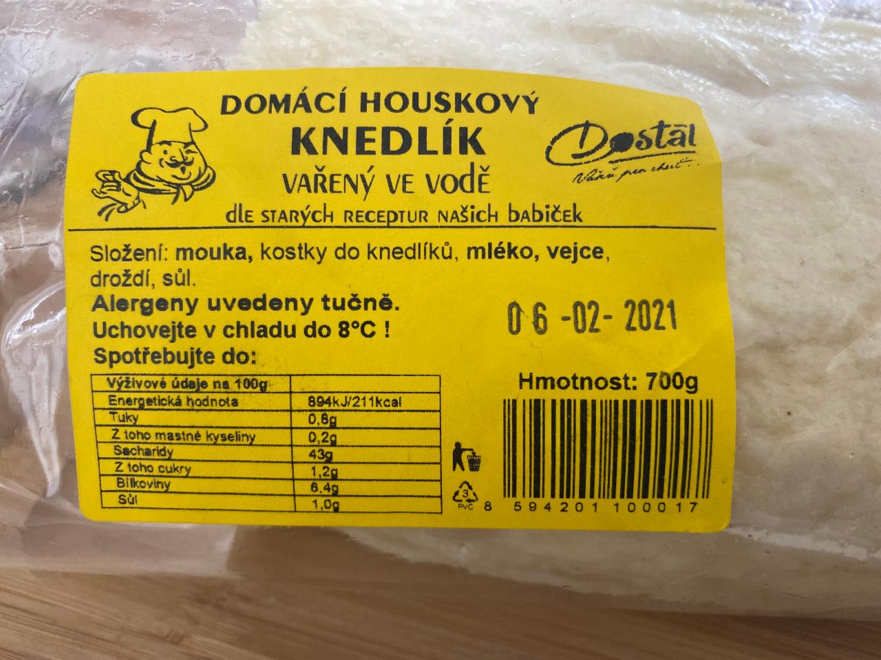 Fotografie - Domácí houskový knedlík Dostál