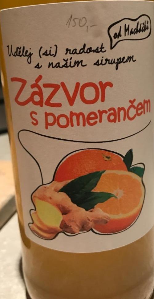 Fotografie - sirup zázvor s pomerančem