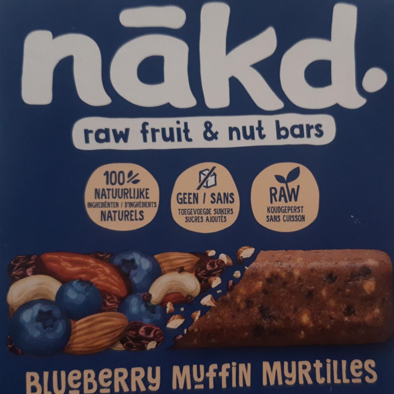 Fotografie - Raw fruit & nut bars blueberry muffin myrtilles Nakd