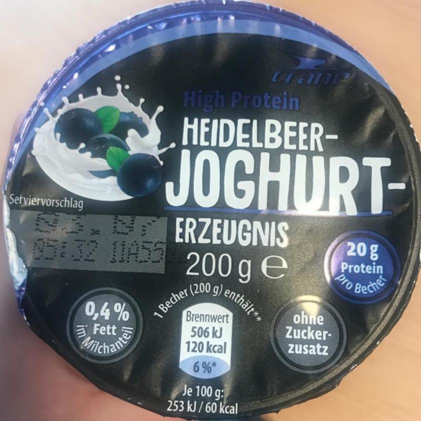 Fotografie - High Protein Heidelbeer Joghurt Erzeugnis Crane