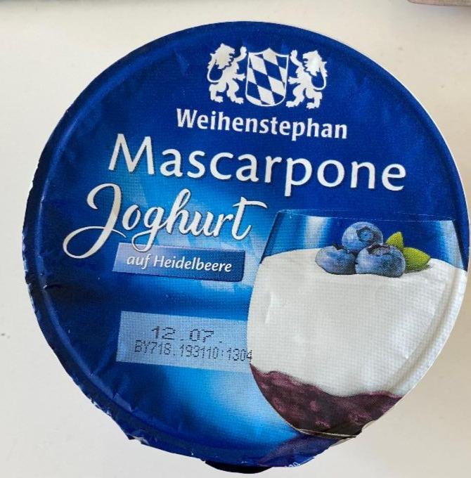 Fotografie - Mascarpone Joghurt auf Heidelbeere Weihenstephan