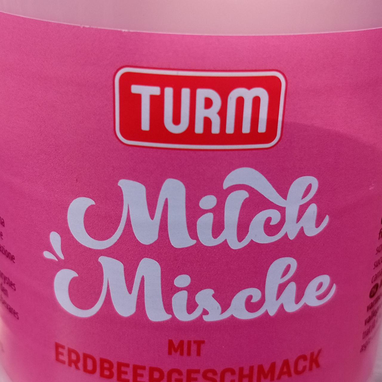 Fotografie - Milch Mische mit Erdbeergeschmack Turm