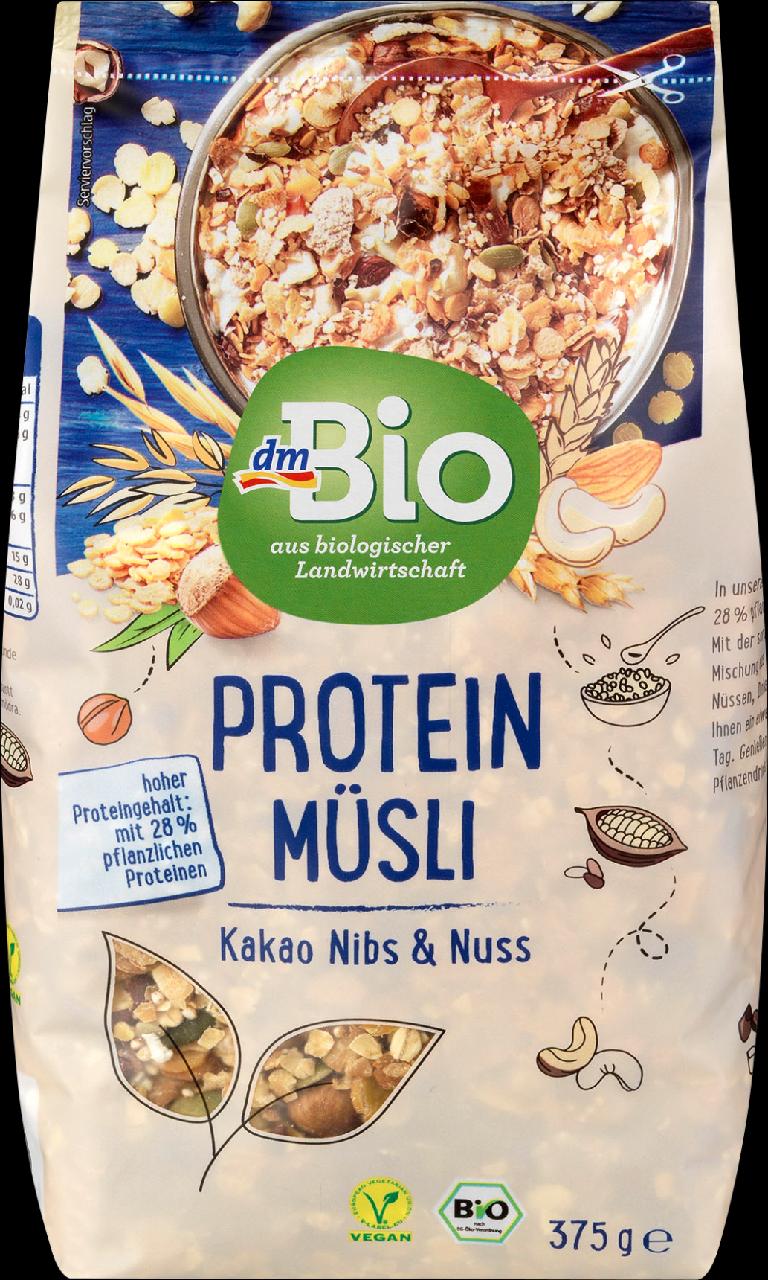 Fotografie - protein müsli kakao a oříšky dmBio