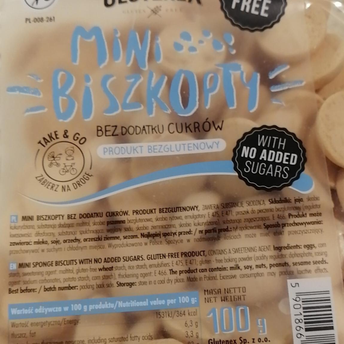 Fotografie - Mini Biszkopty bez dodatku cukrów Glutenex