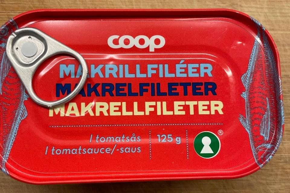 Fotografie - Makrelfileter tomatsauce Coop