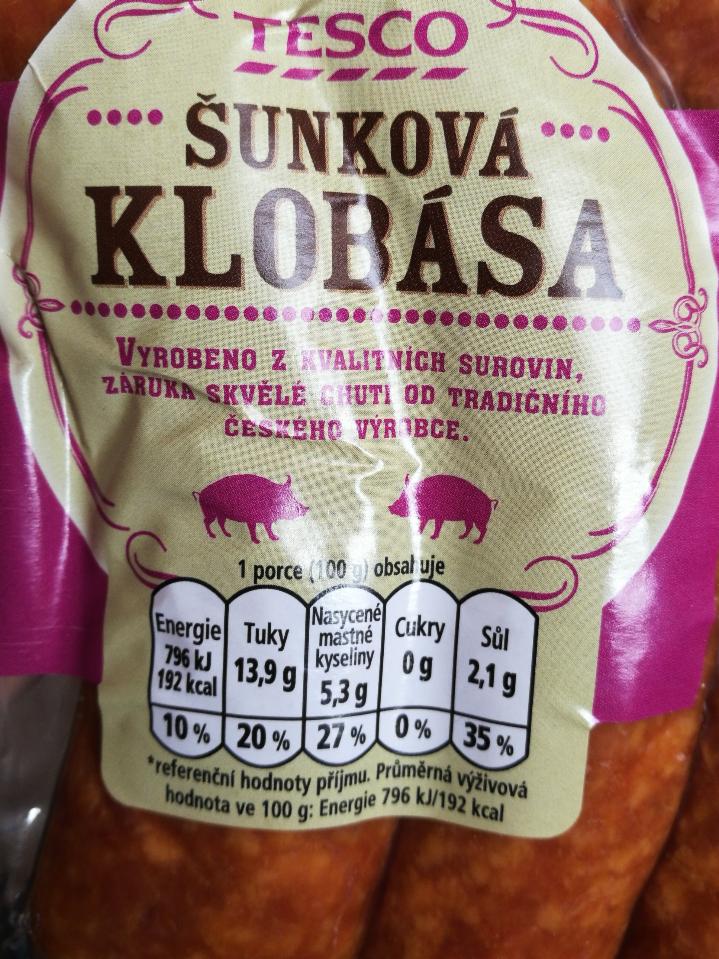 Fotografie - Šunková klobása - Tesco