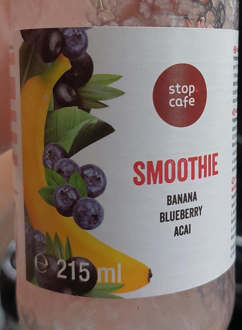 Fotografie - Smoothie banana blueberry acai Stop Cafe