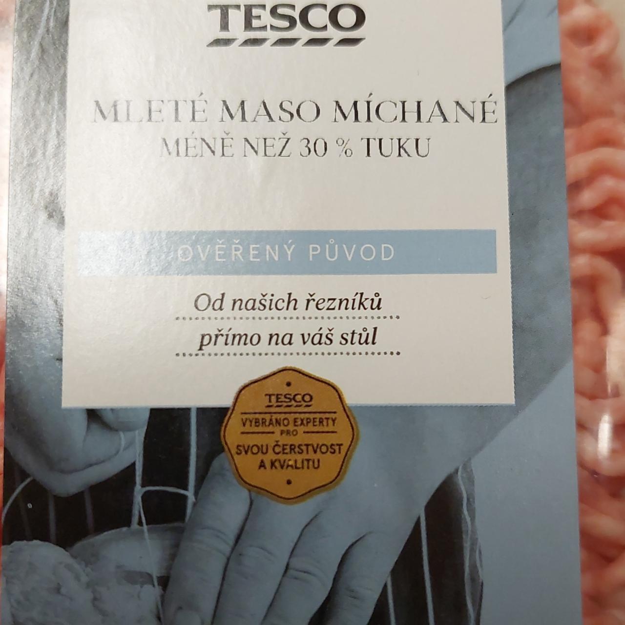 Fotografie - Mleté maso míchané méně než 30% tuku Tesco