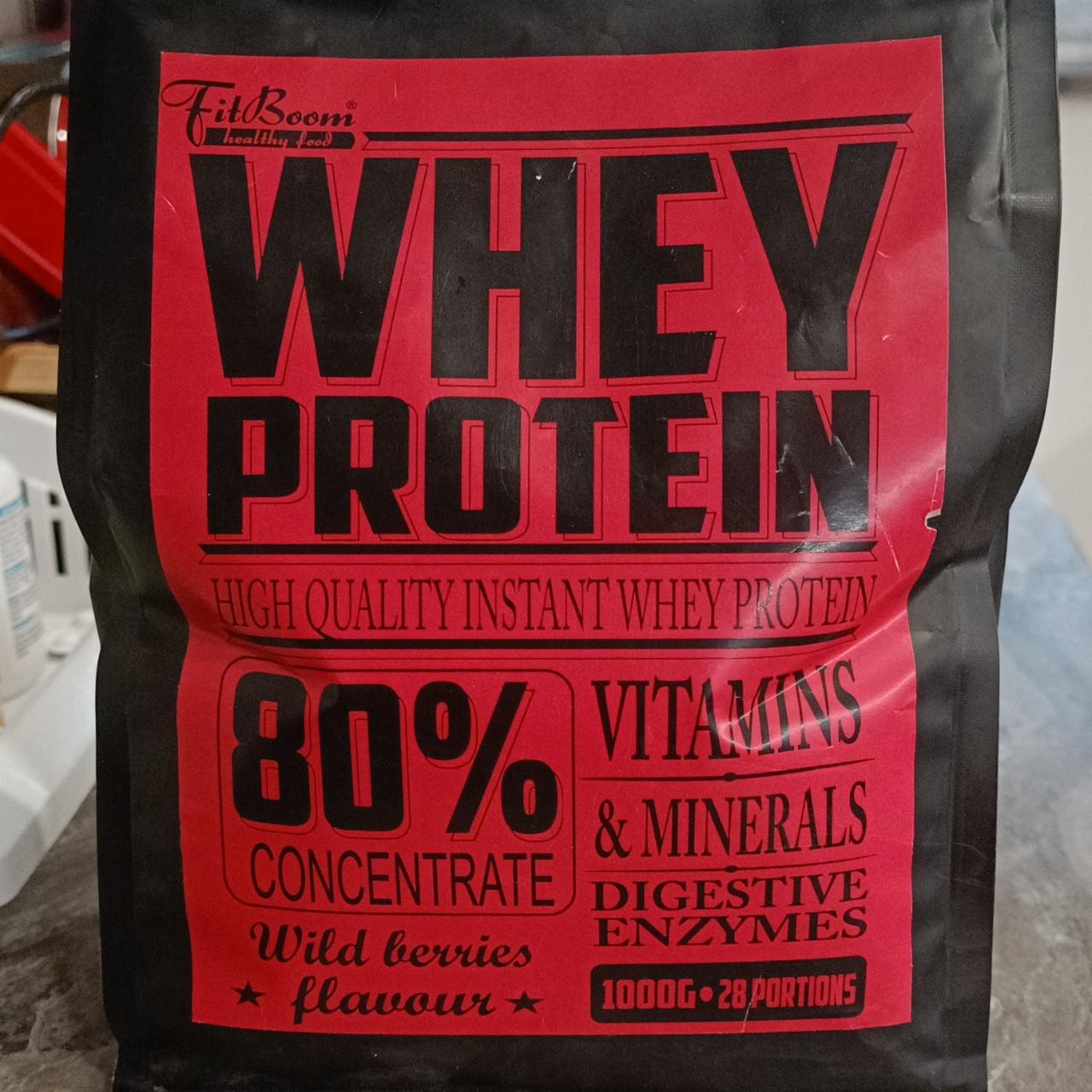 Fotografie - Whey protein lesní plody FitBoom