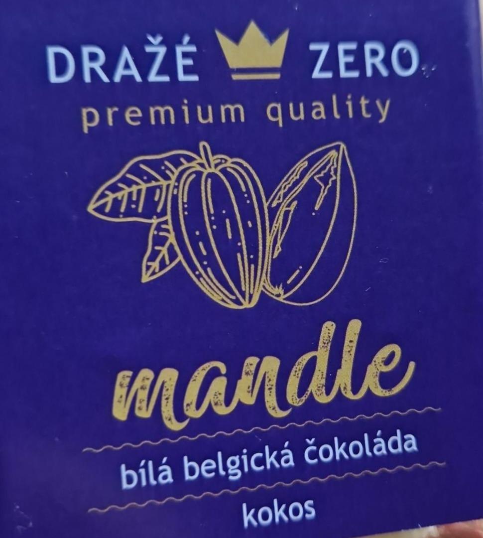 Fotografie - Dražé zero mandle bílá belgická čokoláda kokos FitMar