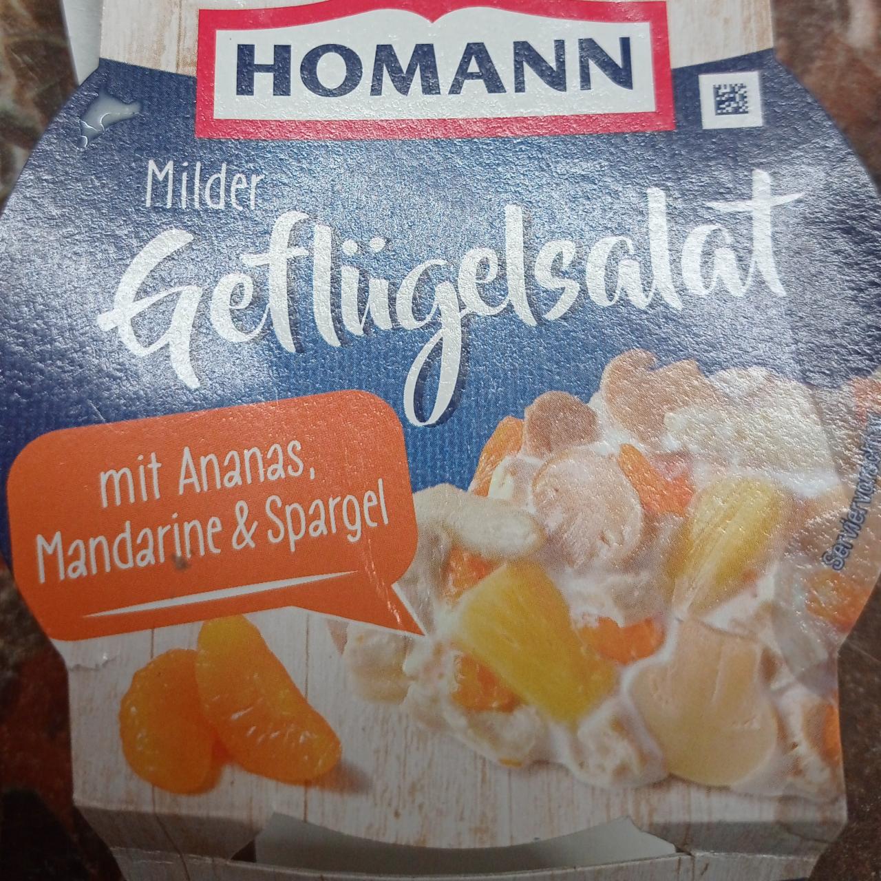 Fotografie - Milder Geflügelsalat mit Ananas, Mandarine & Spargel Homann