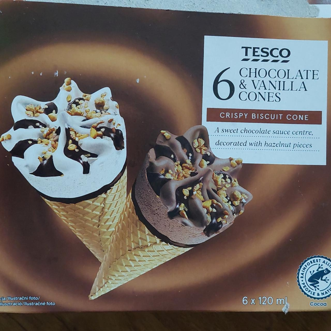 Fotografie - Chocolate & Vanilla Cones (vanilková) Tesco