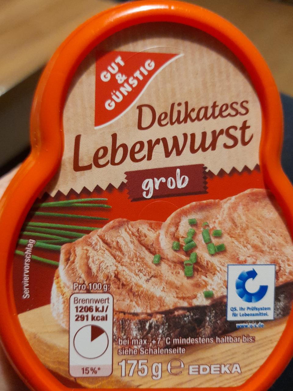 Fotografie - Delikates Leberwurst Gut&Günstig