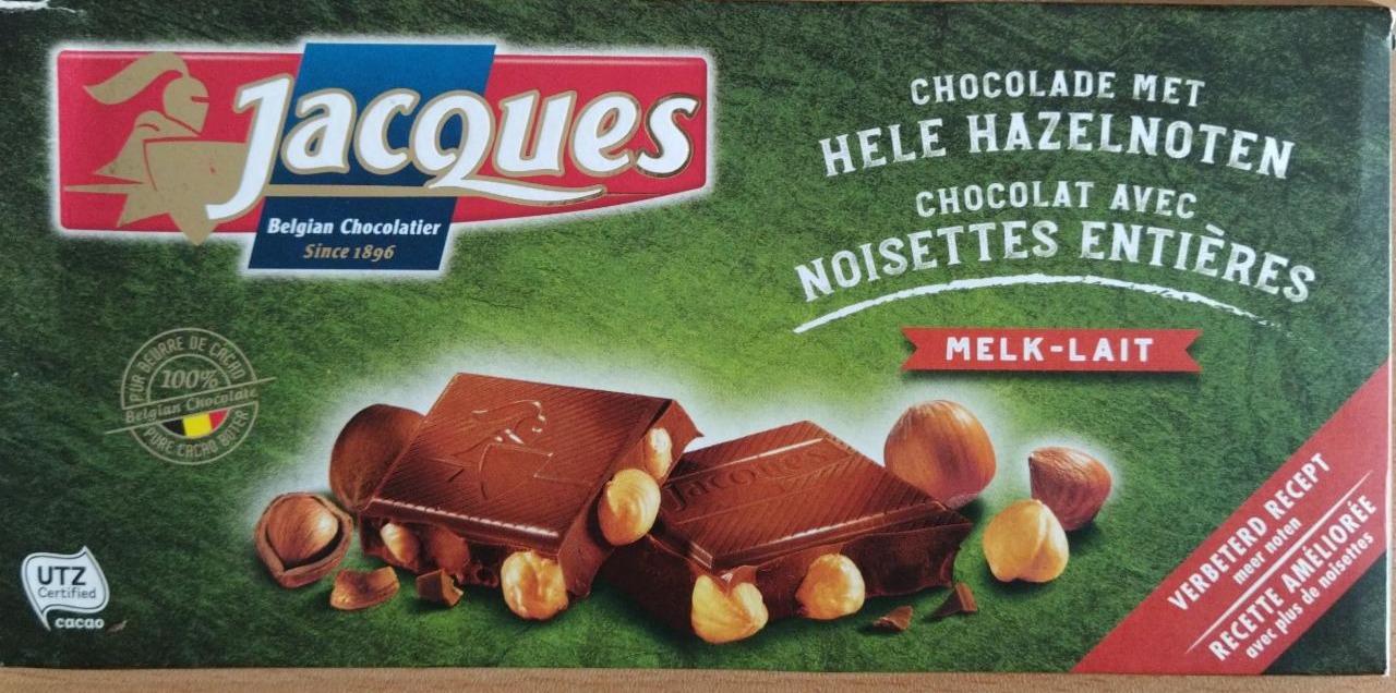 Fotografie - Chocolad met hele hazelnoten