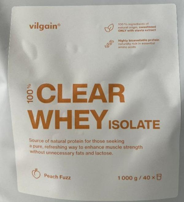 Fotografie - Clear whey isolate peach fuzz Vilgain