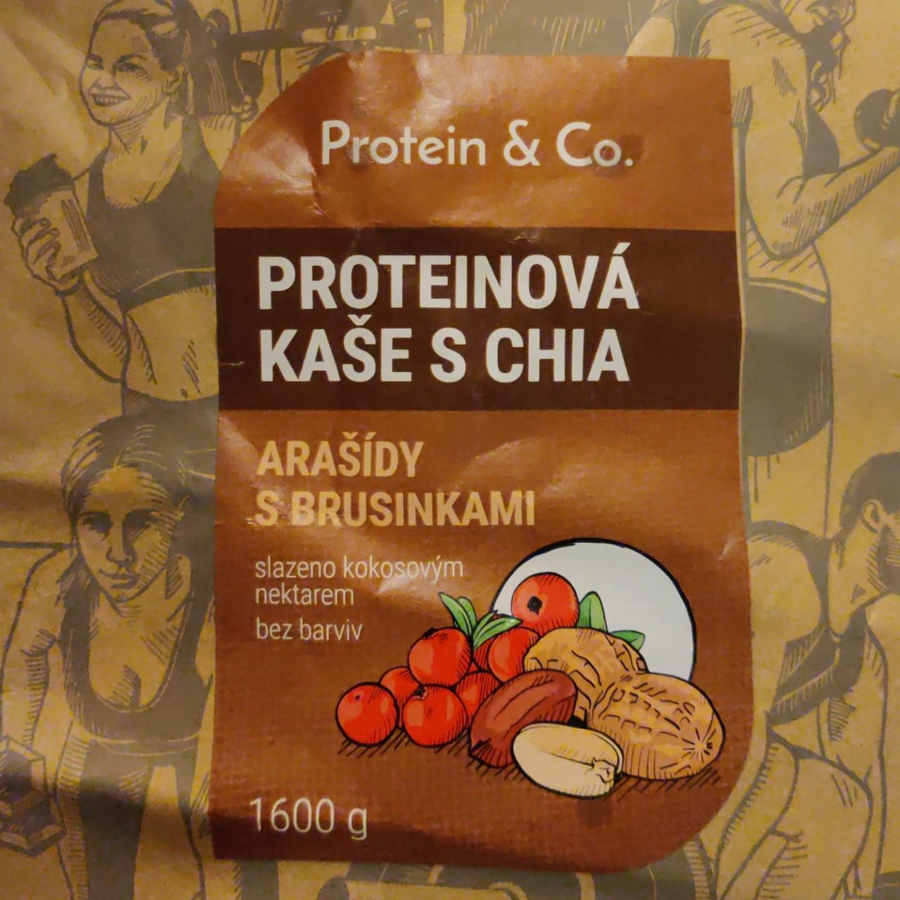 Fotografie - Proteinová kaše s chia příchuť Arašídy s brusinkami Protein & Co.