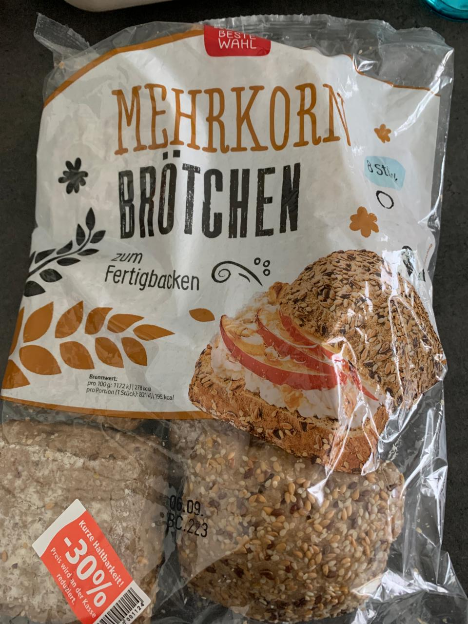 Fotografie - Mehrkorn Brötchen