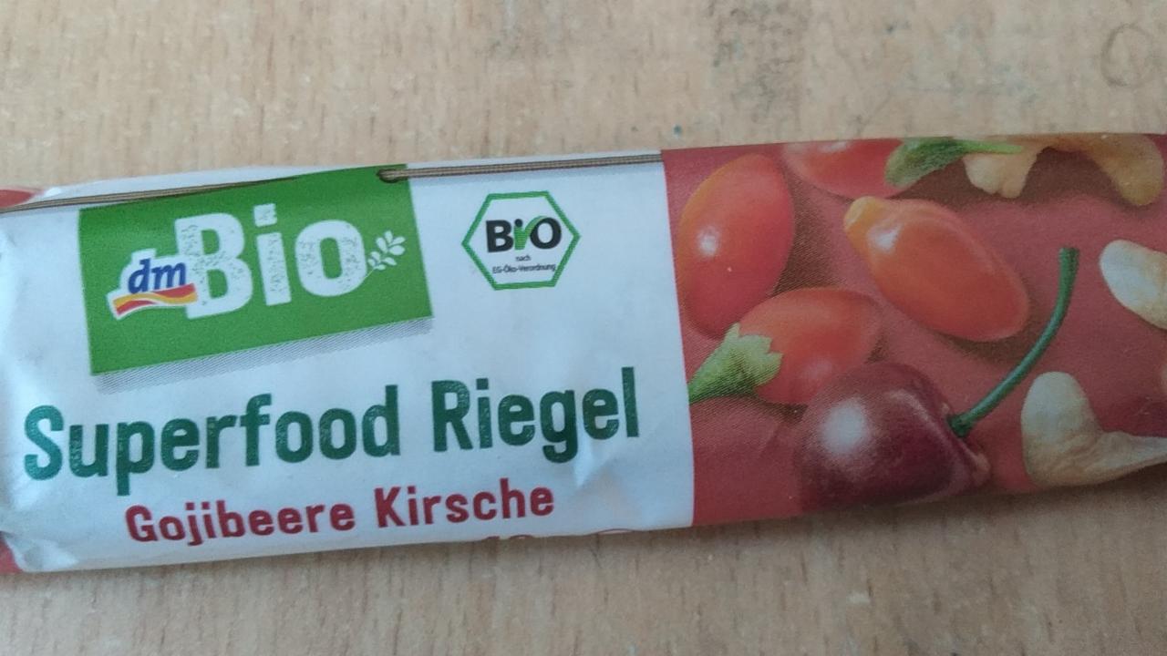 Fotografie - Superfood Riegel Gojibeere Kirsche - dmBio