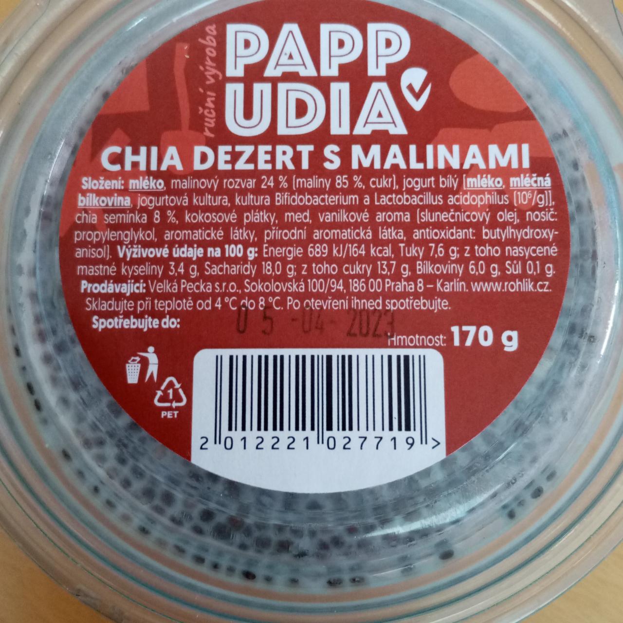 Fotografie - Chia dezert s malinami Pappudia