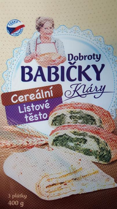 Fotografie - Listové těsto cereální Dobroty babičky Kláry