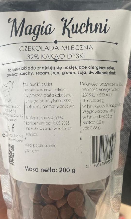 Fotografie - Czekolada mleczna 32% kakao Magia kuchni