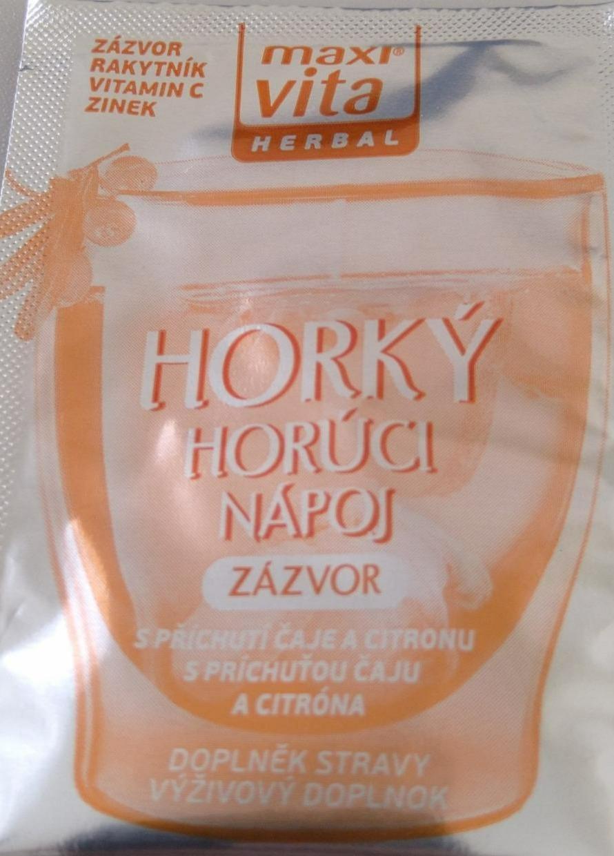 Fotografie - Horký nápoj zázvor s příchutí čaje a citronu Maxi Vita herbal