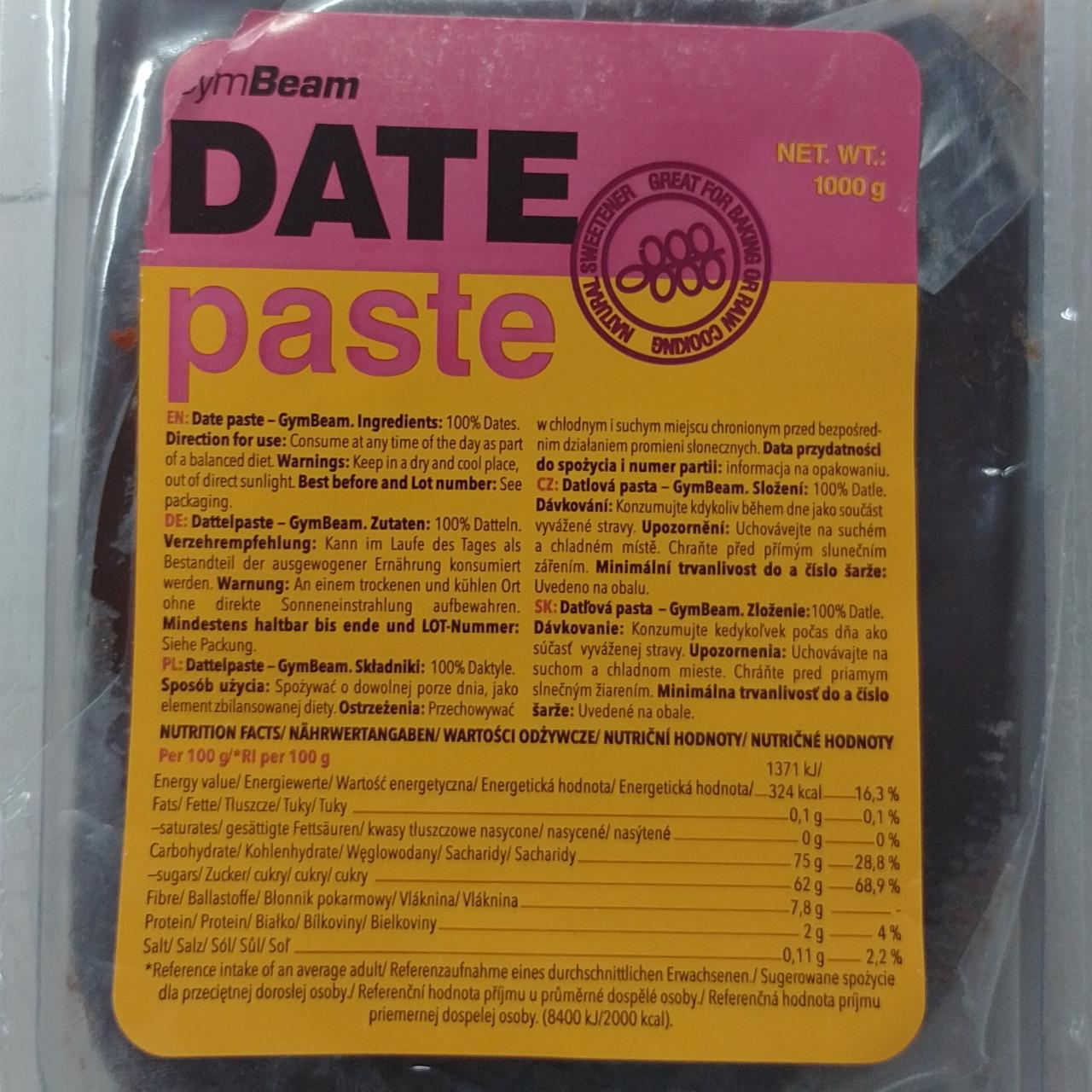 Fotografie - Date paste (datlová pasta) GymBeam