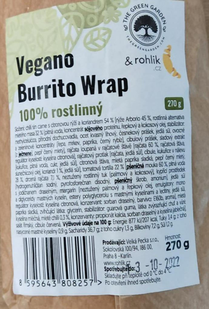 Fotografie - Vegano Burrito Wrap Rohlík.cz