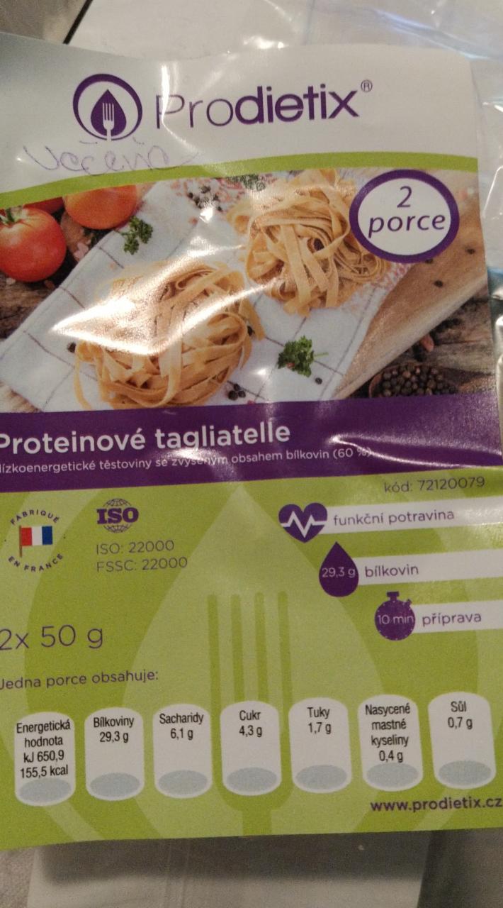 Fotografie - proteinové tagliatelle Prodietix