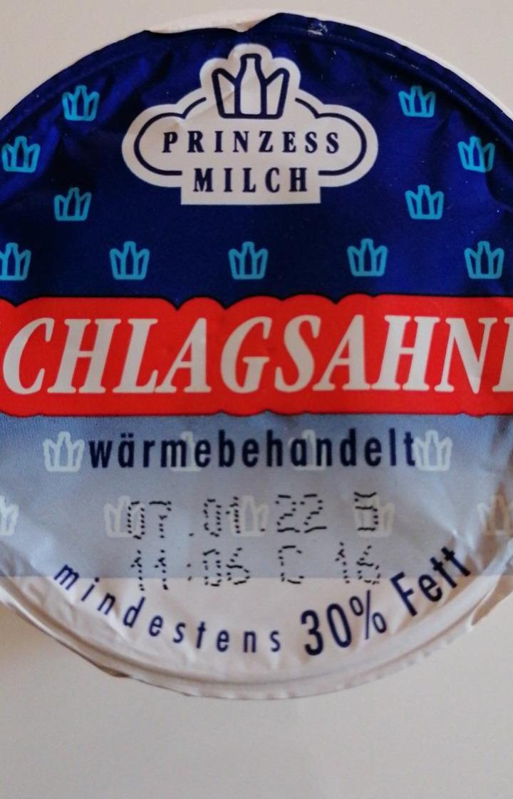 Fotografie - Schlagsahne wärmebehandelt 30% Fett Princess Milch