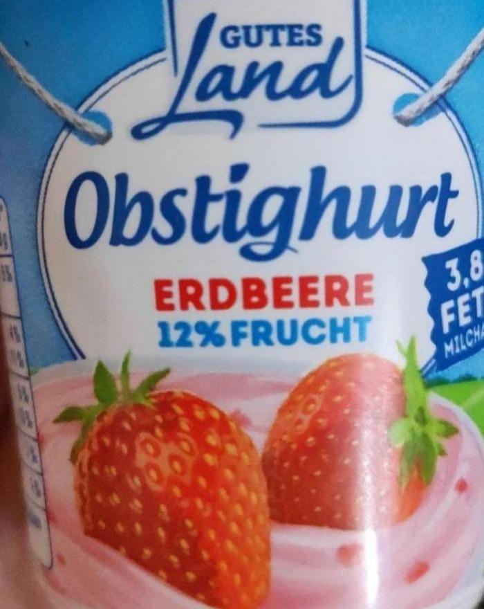 Fotografie - Obstighurt Erdbeere 3,8% fett Gutes Land