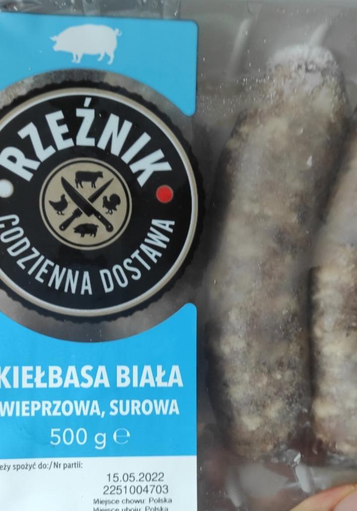 Fotografie - Kiełbasa biała wieprzow, surowa Rzeźnik codzienna dostawa