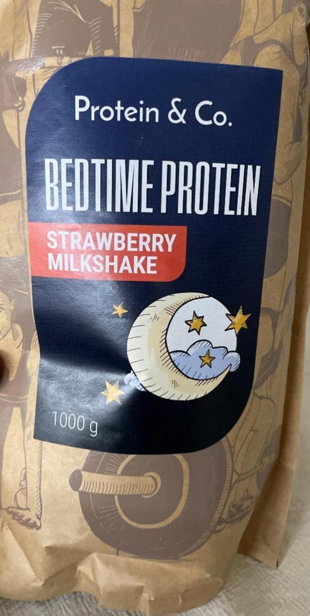 Fotografie - Bedtime Protein Strawberry milkshake Protein & Co.