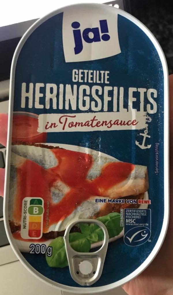 Fotografie - Geteilte Heringsfilets in Tomatensauce Ja!