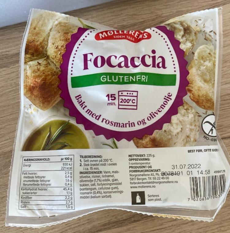 Fotografie - Focaccia glutenfri Møllerens