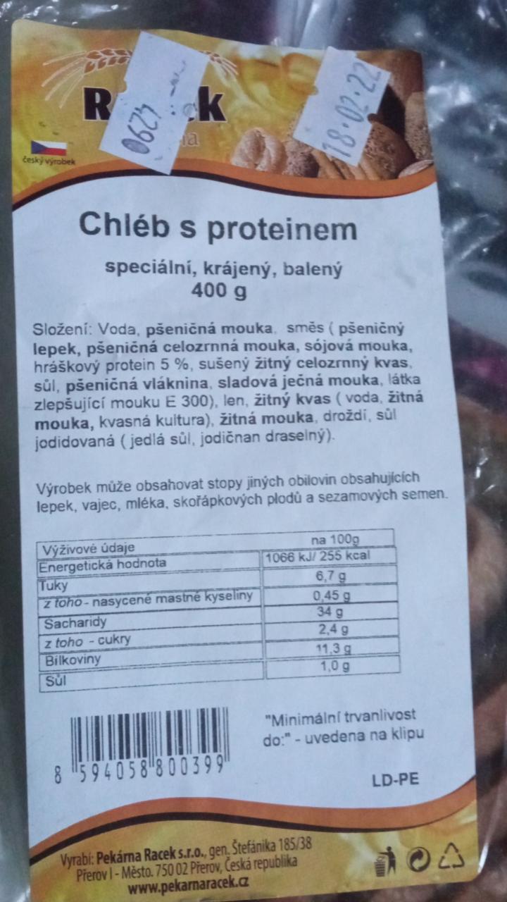 Fotografie - Chléb s proteinem Pekárna Racek