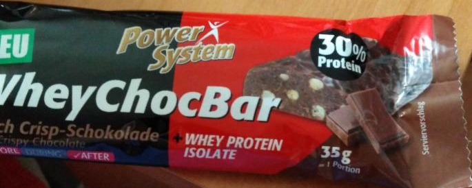 Fotografie - Whey Choc Bar Crips-Schokolade Power System