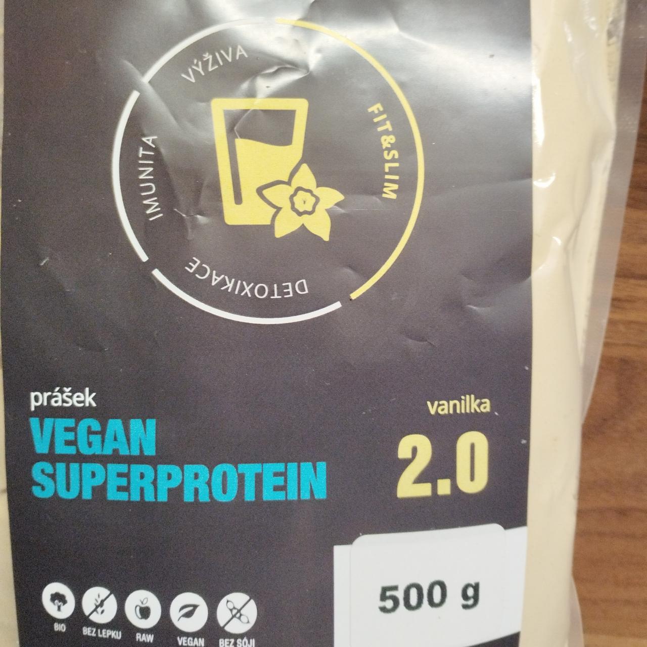 Fotografie - Vegan superprotein 2.0 vanilka Fit&Slim